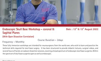 Endoscopic Skull Base Workshop - coronal & Sagittal Planes