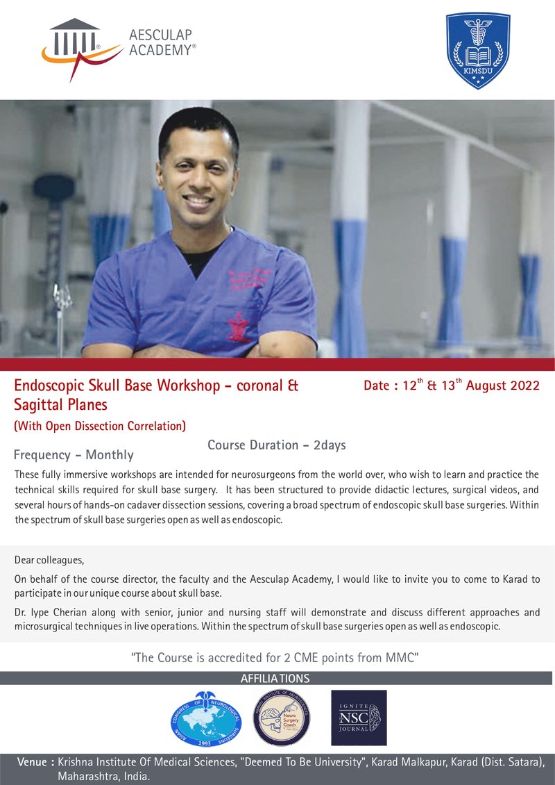 Endoscopic Skull Base Workshop - coronal & Sagittal Planes