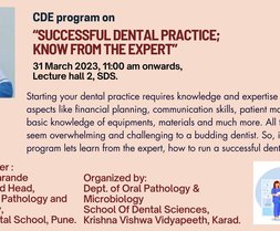CDE Program on Successful Dental Practice; Know from the Expert"