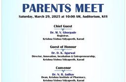 Krishna institute of Pharmacy organizes "Parents Meet"