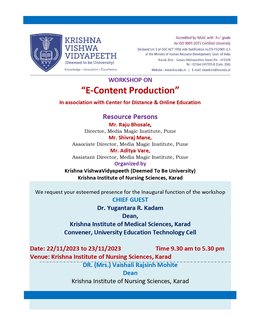 Invitation Workshop 22.11.2023