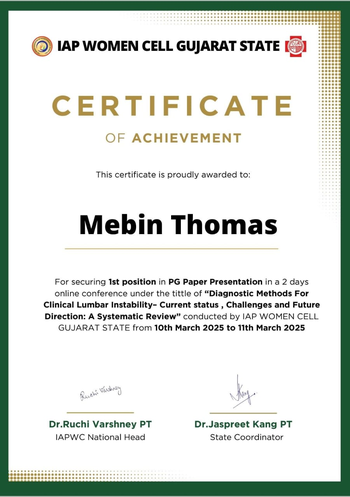 Mebin Thomas Certificate
