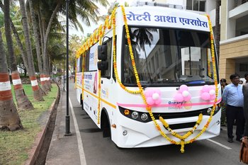 Rotary Asha Express Cancer Detection Campaigning Van new